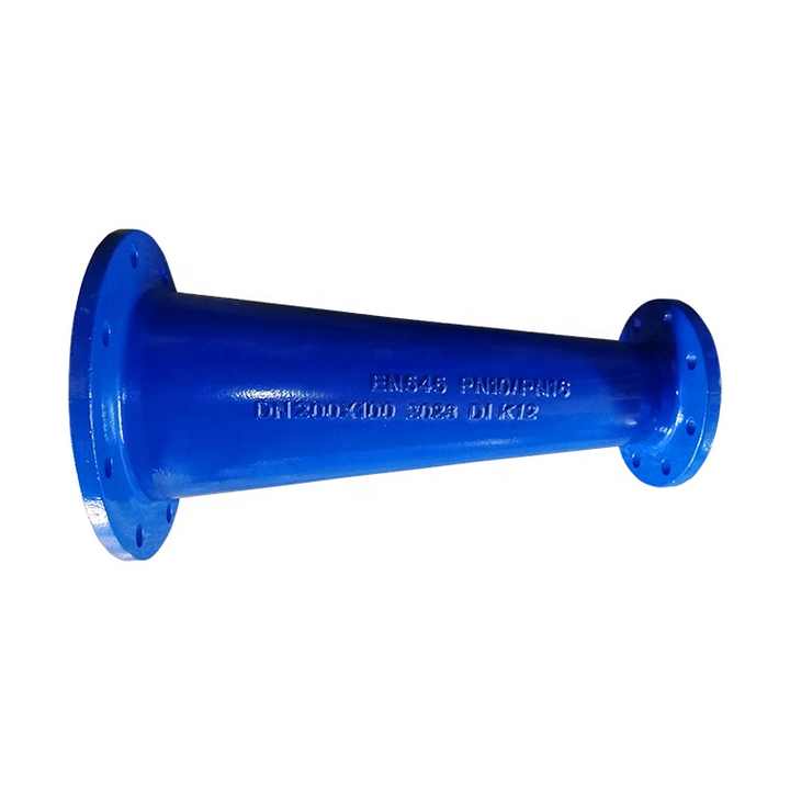 ISO2531 DN200 ductile cast iron DI pipe fitting double flange reducer