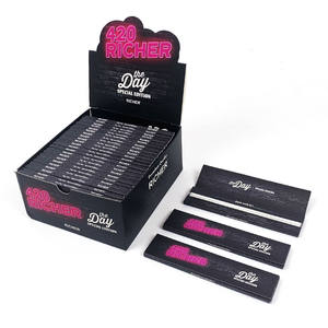 Papel de fumar de marca de combustión lenta, delgado, de cáñamo orgánico, tamaño King, diseño personalizado para tabaco - Product Image 1