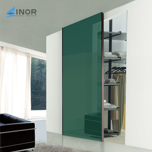 Porte en bois avec kit de quincaillerie dissimulée complet, robuste et durable, pour porte coulissante dissimulée intérieure de salon - Product Image 2