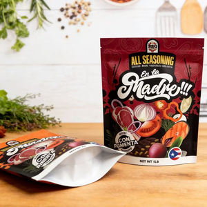 Sacs d'emballage alimentaire personnalisés, anti-odeur, qualité alimentaire, refermables, avec fermeture éclair, en aluminium et mylar, type stand-up - Product Image 3