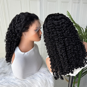 Peluca de Cabello Humano Rizado Birmano de Color Natural, Rizos Suaves y Voluminosos, Densidad Completa, Línea de Cabello Natural Pre-Desplumada - Product Image 3