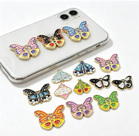 Badges autocollants métalliques créatifs personnalisés, décorations de coque de téléphone imprimées UV en forme personnalisée, cadeaux imitation antique moderne sur mesure