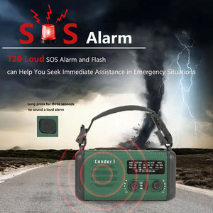 Noodsituatie Solar Hand Crank Survival Radio Zaklamp Productie 20000Mah Draagbare Power Bank Noaa Am Fm Noodradio Outdoor - Product Image 6