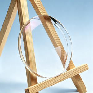 Vente en gros d'usine Zhejiang : <span class=keywords><strong>Verres</strong></span> de lunettes en résine CR39, indice de réfraction 1.499, transparents, à dessus plat, bifocaux, blancs, UC, Hard HMC, SHMC - Product Image 1