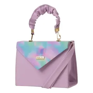 Bolso Bandolera de un Solo Tirante para Mujer, Marca Fana Fashions, Modelo Bora Rainbow, en Cuero PU con Bordado Geométrico, Moda de Verano - Product Image 1