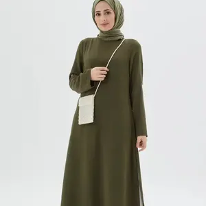 فستان المرأة المسلمة الانيق الجديد متوفر بلونين فستان المرأة التركي الانيق من دبي العربي