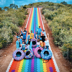 กระดานลื่นแห้งสีรุ้งสำหรับผู้ใหญ่สวนสนุกกลางแจ้งแบบ United - Product Image 3