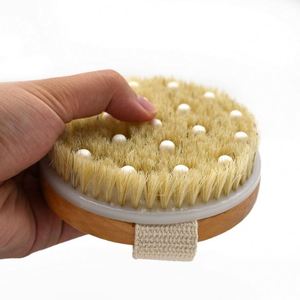 Bathroom Supplies Natural Soft Bristles Shower Scrubber with Massage Nodes - Product Image 4