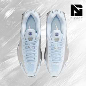 Nike Wmns Shox R4 'Blue Tint' Zapatillas para correr para mujer, parte superior de malla, transpirables, con cordones y tacón plano - Product Image 3