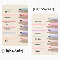 Stylo surligneur Chenyi CY-875 à double pointe, marqueur fluorescent, 6 couleurs, impression UV, taille normale, pour le bureau, l'école, surlignage des textes