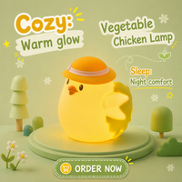 Lampes de nuit LED en silicone avec capteur tactile, rechargeables par USB, RGB, lampe de chevet portable, logo personnalisé, lampe animale pour bébé, chambre d'enfant