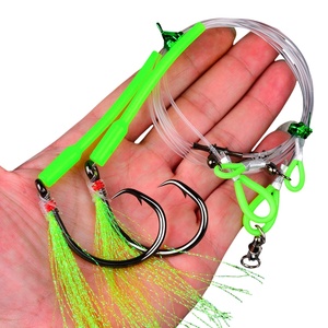 Vente en gros, nouveau lot de 2 pièces par sac, 1/0 #   à 10/0 #   Hameçons Renforcés 3 Couleurs Lumineux pour la Pêche au <span class=keywords><strong>Silure</strong></span> en Eau Salée - Matériel de Pêche au Gros Poisson - Product Image 1