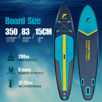Planche de surf TIDETREK 11'6" - Nouveau design personnalisé par le fabricant - Planche de surf de qualité supérieure - Tablas Sup - Sports nautiques - Planches de paddle gonflables - ISUP