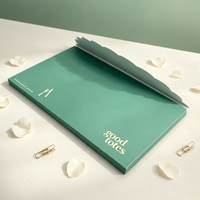 Boîte cadeau personnalisée en forme d'enveloppe avec rabat en papier, fenêtre découpée en forme de fleur, estampage à chaud pour l'emballage de biscuits, bonbons, cartes de vœux