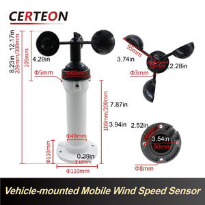 RS485 <span class=keywords><strong>4</strong></span> <span class=keywords><strong>20mA</strong></span> 출력 산업용 3컵 풍속계 차량 장착형 크레인 외부 풍속 센서 - Product Image 5