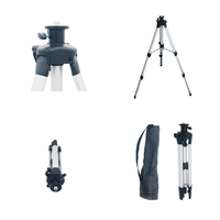 Trépied de topographie robuste en alliage d'aluminium avec pieds télescopiques de 1,5 m de hauteur maximale pour récepteur GNSS et station totale – Installation stable sur le terrain