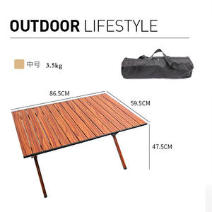 Mesa Plegable de Aleación de Aluminio para Exteriores, Rectangular, con Base Cruzada, Portátil, para Campamento y Picnic, Tamaño Mediano - Product Image 4