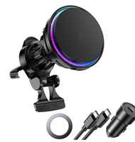 Eway 2026 Nouveau Chargeur de Voiture Magnétique Sans Fil Professionnel 10W Type-C avec Refroidissement Semi-conducteur et Lumières RGB Fluides à 360°