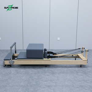 Cama de Pilates Plegable con Núcleo de Madera de Roble, Arce y Haya, Máquina de Gimnasio para Pilates, Caja de Pilates Profesional para Estudio de Pilates - Product Image 1
