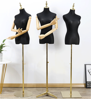 Robe de mariée en velours mobile Mannequin Buste pour vêtements-New Tailoring Lifeless Half Bust Woman for Sale