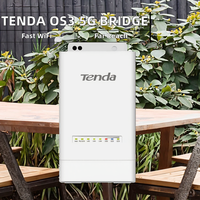 Estación de Punto de Acceso WiFi para Monitoreo CCTV en Exteriores Tenda OS3 Networks, Puente Punto a Punto 5G de 867 Mbps, CPE de 5 km