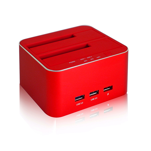 USB3.0 SATA Hard Disk Docking Station with Aluminum Backup Case 5Gbps Transfer Rate & 1 Year Warranty for HDD Enclosure