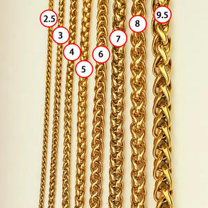 Cadena Cruzada Deportiva de Acero Inoxidable con Baño de Oro al Vacío, Joyería de Bambú, Venta al por Mayor para Fabricantes, DIY - Product Image 3