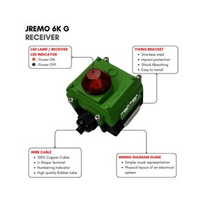 Télécommande radio industrielle pour grue, palan et treuil, vitesse unique, 100-240 VAC, JEICO JREMO 6K G, récepteur fabriqué en Corée - Product Image 3