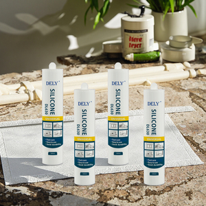 Keo <span class=keywords><strong>silicone</strong></span> đóng rắn nhanh DL630 600ml, chất kết dính nhựa trong suốt dùng cho kính/bàn bếp, loại axit axetic, màu trắng - Product Image 5