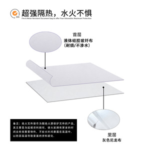 Fireproof <b>Document</b> Storage <b>Bag</b> Waterproof With Zipper Lock For Home Travel Office Organization - Product Image 4