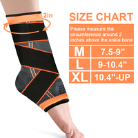 Attelle de cheville à compression avec sangle réglable, soutien de la voûte plantaire, enveloppement stabilisateur du pied pour fasciite plantaire et tendinite d'Achille
