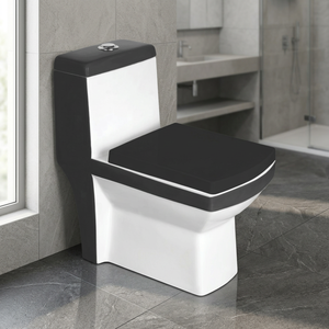 Inodoro Ripone de cerámica negra de venta de fábrica con producto indio de descarga ciclónica - Product Image 1