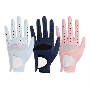 रंगीन महिलाओं के अल्ट्रा-फाइन फाइबर गोल्फ दस्ताने गैर-पर्ची सांस लेने योग्य और धोने योग्य खेल सुरक्षा दस्ताने - Product Image 1