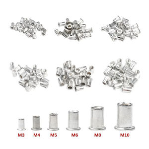 Rivets à tête plate en alliage d'aluminium, inserts filetés, capuchons de rivets M3 M4 M5 M6 M8 M10 M12 - Product Image 1