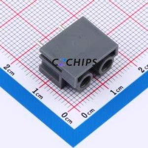 MX360-7.5-02P-GY01-Cu-Y-A Screw Terminal Block Through hole Component (THT),P=7.5mm Connector 1x2P 7.5mm Gray Through Hole - Product Image 1