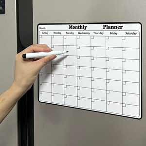 Calendario Magnetico Personalizzato Cancellabile a Secco, Lavagna Multifunzionale Mensile per Frigorifero, Pannello per Messaggi e Appunti, Decorazione per la Casa - Product Image 2