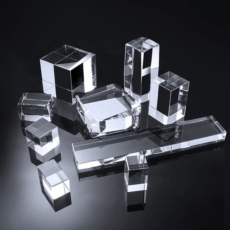โรงงานขายส่ง K9คริสตัล Cube ว่างเปล่า3D แกะสลักเลเซอร์คริสตัลหัตถกรรมบล็อก Cube ยอมรับการปรับแต่งคริสตัลผู้จัดจำหน่าย