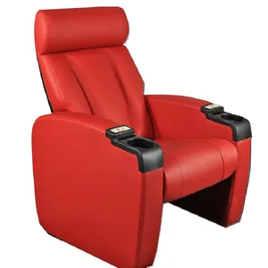 Hot Custom Leather Cinema Chair Sofa Movie Theater Seating Furniture