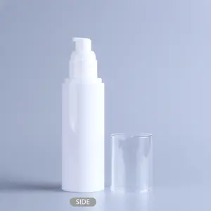 環境にやさしいプラスチック素材100mlローションクリームエアレスポンプボトル