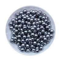 Perles rondes en plastique ABS en vrac, colorées, avec trou, pour la décoration de vêtements et de chaussures, vente en gros d'usine