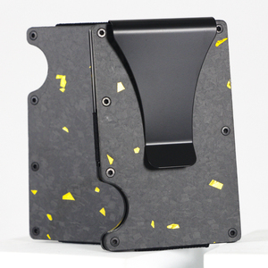 Cartera Minimalista de Fibra de Carbono Forjada con Logotipo Personalizado de Fábrica, Tarjetero Delgado de Aluminio Forjado Mate para Regalos - Product Image 2