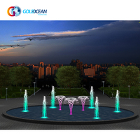 Fuente de Agua Musical Colorida para Piscina de Diseño Libre, Diámetro de 15 m
