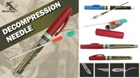 Aiguille de décompression thoracique tactique Medresq CE IFAK 14Ga pour pneumothorax, pour les premiers secours
