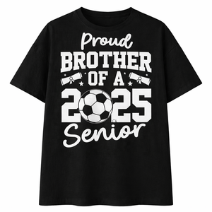 T-shirt da uomo per fratelli orgogliosi del campione di calcio 2025, maglietta bianca oversize a maniche corte, top per tifosi di calcio e famiglie per la laurea - Product Image 4