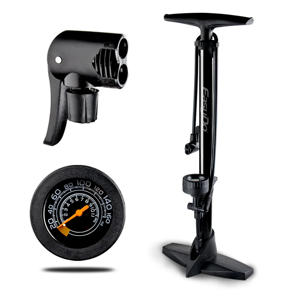 Inflador de neumáticos de bicicleta, bomba Manual de Pedal para uso doméstico, funcional, EasyDo