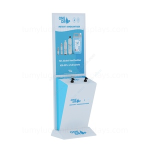 Support d'affichage de distributeur de désinfectant pour les mains en métal verrouillable avec écran LED publicitaire pour les lieux publics Kiosque promotionnel - Product Image 2