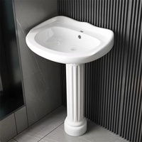 Lavabo en céramique moderne Lavabo lavabo de salle de bain Lavabos Lavabos Lavabo sur pied Lavabo à main autoportant