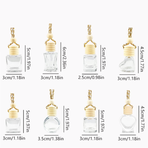 8ml verre parfum aromathérapie pendentif bouteille <span class=keywords><strong>vide</strong></span> voiture suspendu désodorisant avec <span class=keywords><strong>bouchon</strong></span> à vis emballé dans un carton - Product Image 6