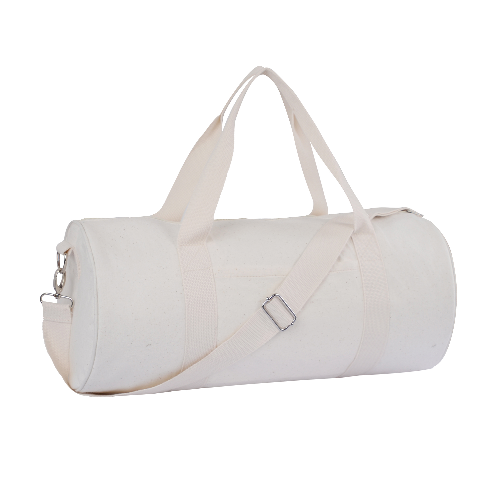 Unisex Large Capacity Canvas Travel Gym Bag with Zipper