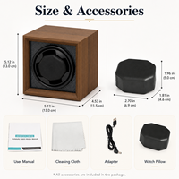 Boîte à remontoir automatique pour montre, rotateur de montre en bois avec moteur silencieux, pour montres pour hommes